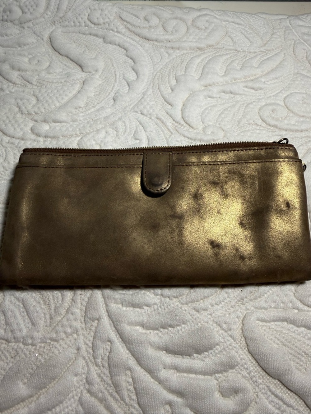 Hobo Metallic Gold Women’s Clutch Wallet